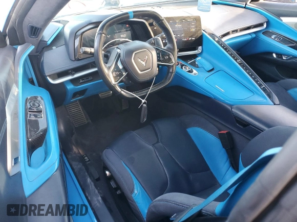2021 Chevrolet Corvette 3LT with VIN 1G1YC2D45M5118887, listed as a Copart auction lot 76981044 with 0 mi miles and Salvage Title. Bid and sale history available at carsss.com. Image 8.