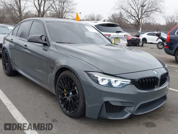 2018 BMW M3 z VIN WBS8M9C54J5K99251, wystawiony jako IAAI lot #38433789 z przebiegiem 41 081 mil mil oraz . Historia ofert i sprzedaży dostępna na DreamBid. Obrazek 1.