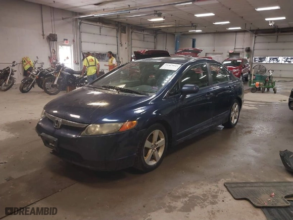 2008 Honda Civic Sdn EX with VIN 1HGFA15868L045323, listed as a IAAI auction lot 39363845 with 190,748 mi miles. Bid and sale history available at carsss.com. Image 2.