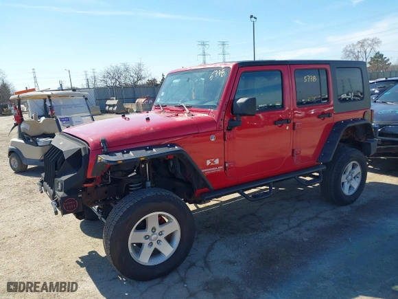 2008 Jeep Wrangler Unlimited X with VIN 1J4GA39188L619460, listed as a IAAI auction lot 41745778 with 199,799 mi miles. Bid and sale history available at carsss.com. Image 17.