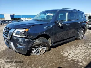 2023 Nissan Armada SL z VIN JN8AY2BD6P9693059, wystawiony jako Copart lot #57440335 z przebiegiem 60 956 mil mil oraz Czysty tytuł • Clean title. Historia ofert i sprzedaży dostępna na DreamBid. Obrazek 1.