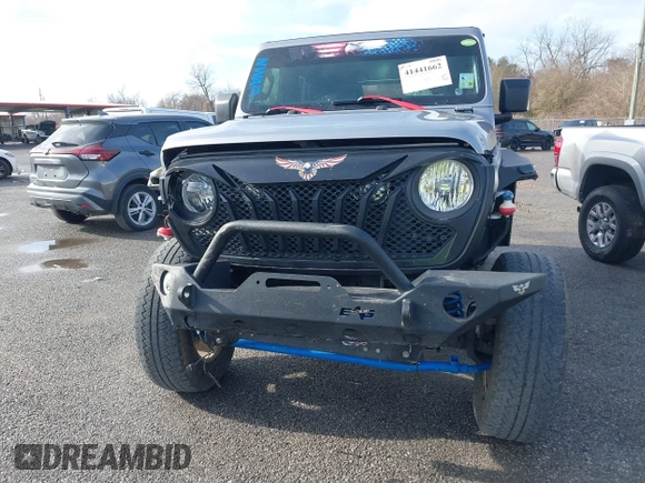 2020 Jeep Wrangler Unlimited Sport S with VIN 1C4HJXDG4LW221778, listed as a IAAI auction lot 41441662 with 76,026 mi miles and . Bid and sale history available at DreamBid. Image 12.