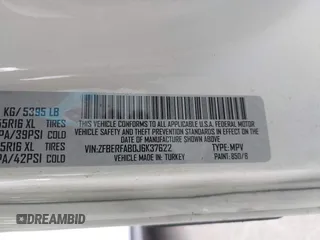 2018 Ram ProMaster City Cargo Tradesman z VIN ZFBERFAB0J6K37622, wystawiony jako IAAI lot #42424389 z przebiegiem 70 379 mil mil oraz . Historia ofert i sprzedaży dostępna na DreamBid. Obrazek 9.