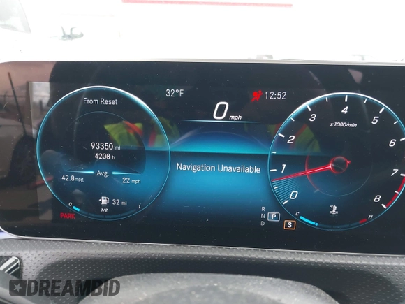 2020 Mercedes-Benz A 220 with VIN W1K3G4FB5LJ223020, listed as a IAAI auction lot 41323859 with 93,350 mi miles and . Bid and sale history available at DreamBid. Image 7.