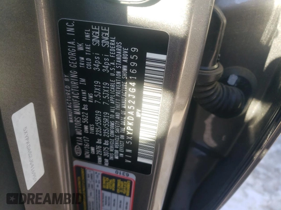 2018 Kia Sorento SX with VIN 5XYPKDA52JG416959, listed as a Copart auction lot 87355414 with 64,892 mi miles and Salvage Title. Bid and sale history available at DreamBid. Image 13.