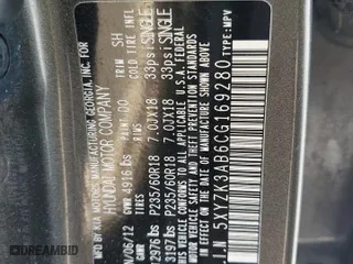 2012 Hyundai Santa Fe Limited with VIN 5XYZK3AB6CG169280, listed as a Copart auction lot 47156015 with 238,191 mi miles and Clean Title. Bid and sale history available at carsss.com. Image 13.