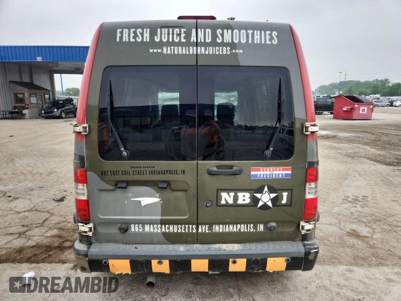 2011 Ford Transit Connect XLT with VIN NM0LS7DN9BT069791, listed as a Copart auction lot 59962725 with 228,380 mi miles and Salvage title. Bid and sale history available at DreamBid. Image 6.