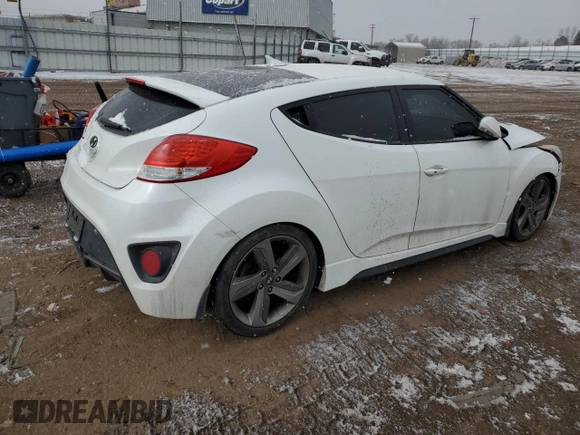 2014 Hyundai Veloster Turbo with VIN KMHTC6AEXEU193268, listed as a Copart auction lot 45005875 with 86,133 mi miles and Salvage Title. Bid and sale history available at carsss.com. Image 3.
