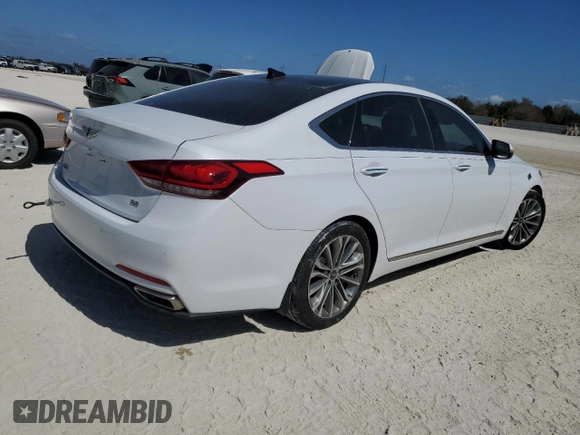 2017 Genesis G80 3.8L with VIN KMHGN4JE6HU193658, listed as a Copart auction lot 80803104 with Not Provided miles and Salvage Title. Bid and sale history available at DreamBid. Image 3.