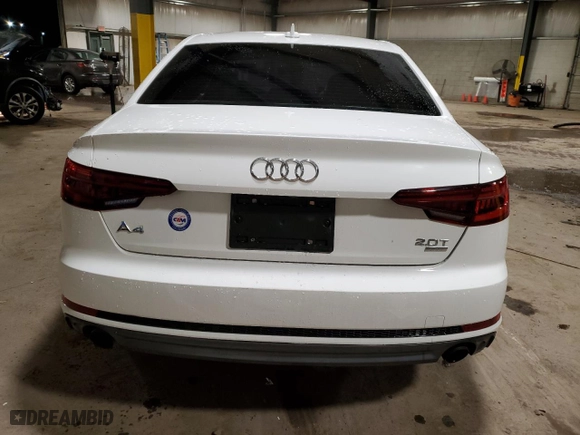 2018 Audi A4 Premium with VIN WAUKMAF44JA143958, listed as a Copart auction lot 85495074 with 0 mi miles and Salvage Title. Bid and sale history available at carsss.com. Image 6.