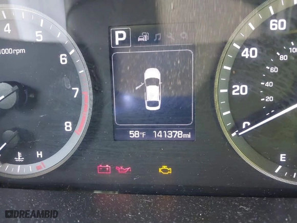 2016 Hyundai Sonata 2.4L SE with VIN 5NPE24AFXGH319509, listed as a IAAI auction lot 42073445 with 141,378 mi miles. Bid and sale history available at carsss.com. Image 7.