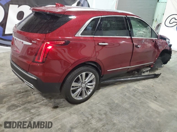 2024 Cadillac XT5 FWD Premium Luxury with VIN 1GYKNCRSXRZ728198, listed as a Copart auction lot 82417294 with 14,163 mi miles and Clean Title. Bid and sale history available at carsss.com. Image 3.