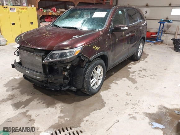 2014 Kia Sorento LX with VIN 5XYKT3A63EG429977, listed as a IAAI auction lot 41537822 with 121,423 mi miles. Bid and sale history available at carsss.com. Image 17.