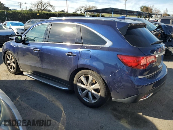 2016 Acura MDX w/Advance with VIN 5FRYD4H97GB043374, listed as a Copart auction lot 41376745 with 143,234 mi miles and Salvage Title. Bid and sale history available at carsss.com. Image 2.