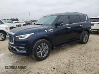 2022 Infiniti QX80 LUXE with VIN JN8AZ2AF9N9742784, listed as a Copart auction lot 82703594 with 47,326 mi miles and Salvage Title. Bid and sale history available at carsss.com. Image 1.