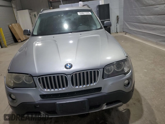 2008 BMW X3 3.0si with VIN WBXPC93408WJ11846, listed as a Copart auction lot 53827205 with 0 mi miles and Clean Title. Bid and sale history available at carsss.com. Image 5.