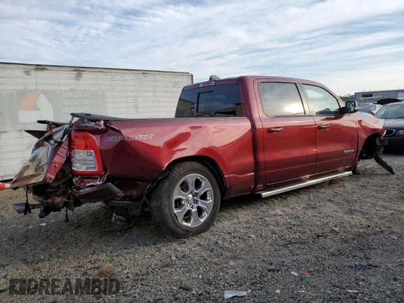 2022 Ram 1500 Big Horn with VIN 1C6SRFMT3NN265986, listed as a Copart auction lot 83177674 with 27,077 mi miles and Salvage title. Bid and sale history available at DreamBid. Image 3.