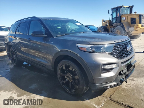 2023 Ford Explorer ST-Line with VIN 1FMSK7KH9PGC02685, listed as a Copart auction lot 81493004 with 28,519 mi miles and Salvage Title. Bid and sale history available at carsss.com. Image 4.