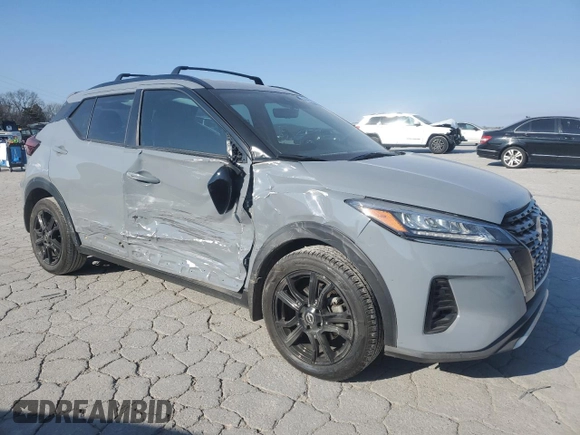 2024 Nissan Kicks SR with VIN 3N1CP5DV9RL485334, listed as a Copart auction lot 48486605 with 14,130 mi miles and Salvage Title. Bid and sale history available at carsss.com. Image 4.