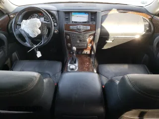 2019 Nissan Armada Platinum with VIN JN8AY2NE9K9758483, listed as a Copart auction lot 42636495 with 43,952 mi miles and Salvage Title. Bid and sale history available at carsss.com. Image 8.