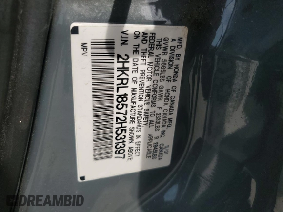 2002 Honda Odyssey LX z VIN 2HKRL18572H531397, wystawiony jako Copart lot #54533535 z przebiegiem 241 052 mil mil oraz Czysty tytuł • Clean title. Historia ofert i sprzedaży dostępna na DreamBid. Obrazek 13.