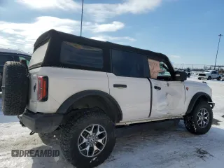2021 Ford Bronco with VIN 1FMEE5DP6MLA68783, listed as a Copart auction lot 88389835 with 42,548 mi miles and Salvage Title. Bid and sale history available at DreamBid. Image 3.