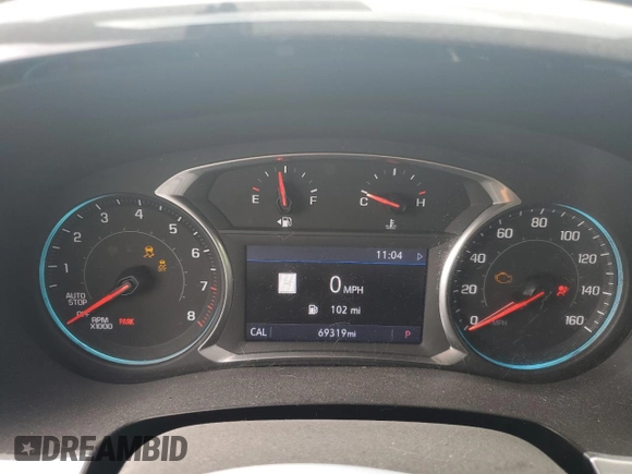 2020 Chevrolet Traverse Premier with VIN 1GNEVKKW9LJ158234, listed as a Copart auction lot 67705644 with 69,319 mi miles and Salvage Title. Bid and sale history available at carsss.com. Image 9.