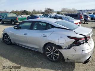 2021 Nissan Maxima SV with VIN 1N4AA6CV1MC503574, listed as a Copart auction lot 46443265 with 83,841 mi miles and Salvage Title. Bid and sale history available at carsss.com. Image 2.