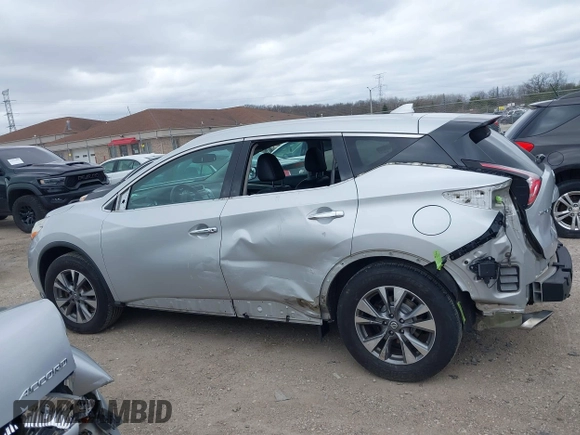 2016 Nissan Murano S with VIN 5N1AZ2MH8GN169195, listed as a IAAI auction lot 41971810 with 124,929 mi miles. Bid and sale history available at carsss.com. Image 14.