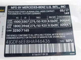 2017 Mercedes-Benz GLS 450 z VIN 4JGDF6EE8HA946436, wystawiony jako IAAI lot #41953284 z przebiegiem 82 528 mil mil oraz . Historia ofert i sprzedaży dostępna na DreamBid. Obrazek 9.
