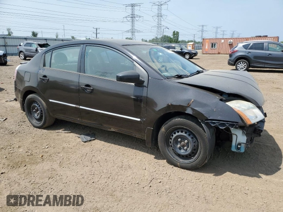 2012 Nissan Sentra S with VIN 3N1AB6AP4CL677222, listed as a Copart auction lot 61001315 with 168,809 mi miles and Salvage title. Bid and sale history available at DreamBid. Image 4.