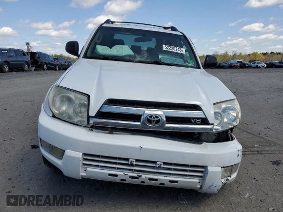 2005 Toyota 4Runner SR5 with VIN JTEBT14R950057489, listed as a Copart auction lot 52220245 with 287,061 mi miles and Salvage Title. Bid and sale history available at DreamBid. Image 5.