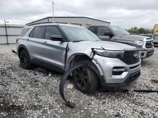 2020 Ford Explorer ST with VIN 1FM5K8GC7LGD16792, listed as a Copart auction lot 53355285 with 47,263 mi miles and Salvage Title. Bid and sale history available at DreamBid. Image 4.