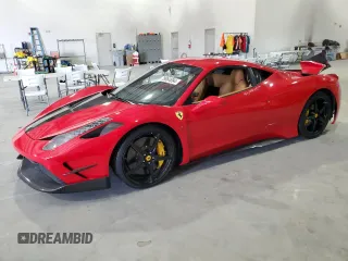 2011 Ferrari 458 Italia z VIN ZFF67NFA2B0180802, wystawiony jako Copart lot #78984894 z przebiegiem 33 420 mil mil oraz Szkody całkowita. Historia ofert i sprzedaży dostępna na DreamBid. Obrazek 1.