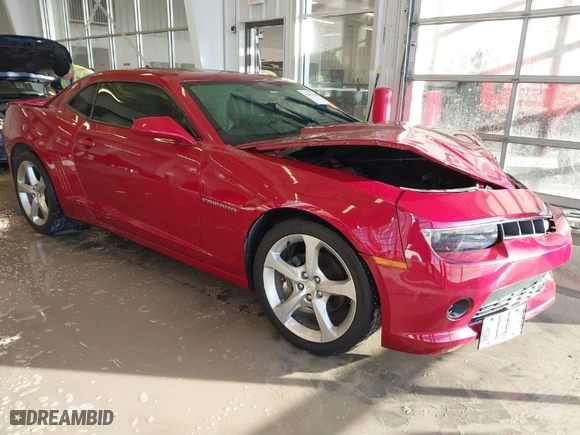 2014 Chevrolet Camaro LT with VIN 2G1FC1E35E9181130, listed as a IAAI auction lot 41387130 with NaN miles. Bid and sale history available at carsss.com. Image 1.