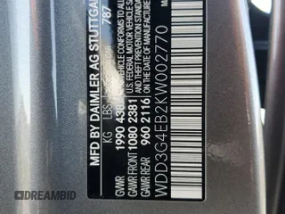 2019 Mercedes-Benz A 220 with VIN WDD3G4EB2KW002770, listed as a Copart auction lot 49415155 with 89,054 mi miles and Clean Title. Bid and sale history available at DreamBid. Image 12.