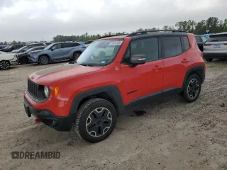 2016 Jeep Renegade Trailhawk with VIN ZACCJBCT1GPD85729, listed as a Copart auction lot 51624705 with 57,944 mi miles and Salvage Title. Bid and sale history available at carsss.com. Image 1.