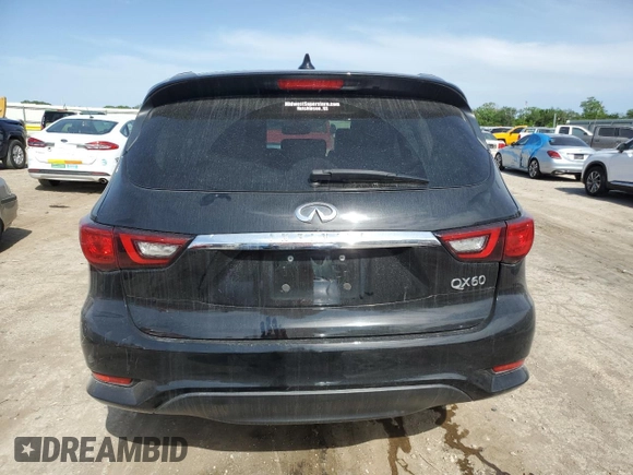 2019 Infiniti QX60 Pure with VIN 5N1DL0MN4KC570093, listed as a Copart auction lot 55215625 with 103,646 mi miles and Salvage title. Bid and sale history available at DreamBid. Image 6.