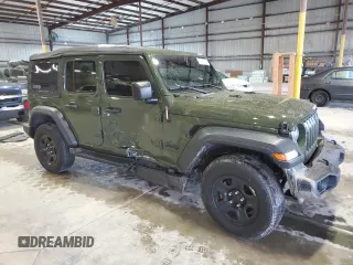 2023 Jeep Wrangler Sport S with VIN 1C4HJXDG3PW619523, listed as a Copart auction lot 45926725 with 50,789 mi miles and Salvage Title. Bid and sale history available at DreamBid. Image 4.