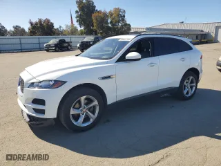 2018 Jaguar F-PACE 25t Premium with VIN SADCJ2FX9JA251075, listed as a Copart auction lot 46907795 with 126,432 mi miles and Salvage Title. Bid and sale history available at carsss.com. Image 1.