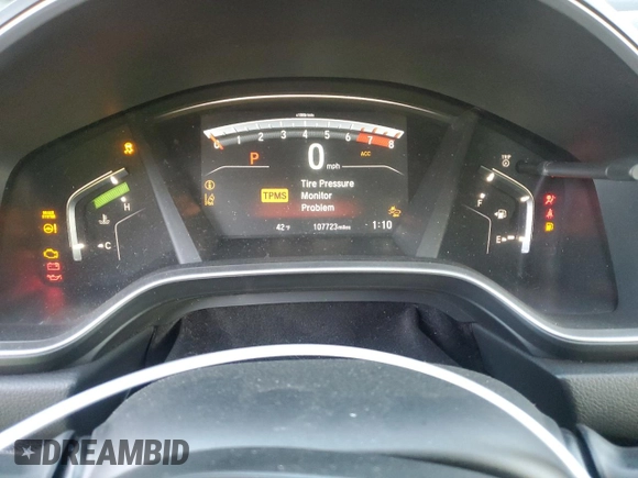 2017 Honda CR-V Touring with VIN 2HKRW1H98HH505555, listed as a Copart auction lot 42768045 with 107,723 mi miles and Salvage Title. Bid and sale history available at carsss.com. Image 9.