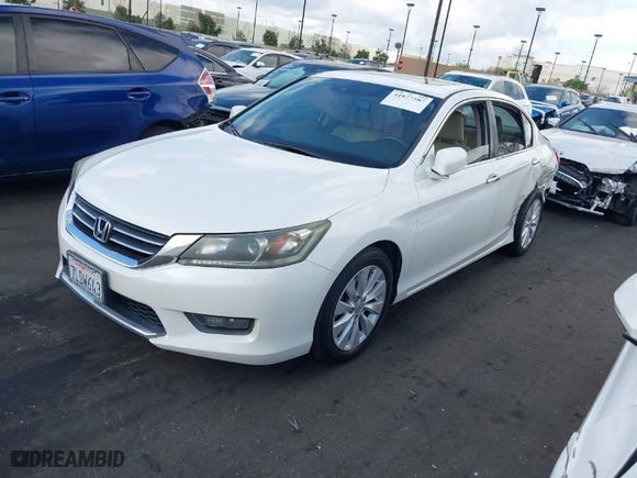 2015 Honda Accord Sedan EX-L with VIN 1HGCR2F84FA174105, listed as a IAAI auction lot 41877587 with 114,944 mi miles. Bid and sale history available at carsss.com. Image 2.