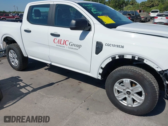 2024 Ford Ranger XL with VIN 1FTER4BH8RLE51341, listed as a IAAI auction lot 42050169 with 7,217 mi miles and . Bid and sale history available at DreamBid. Image 1.