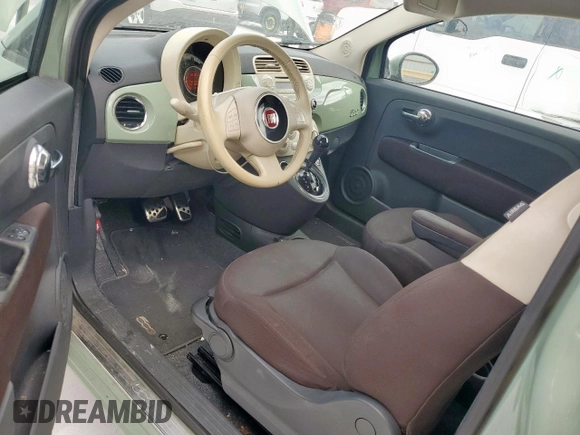 2013 FIAT 500 Pop z VIN 3C3CFFAR0DT747381, wystawiony jako Copart lot #57809545 z przebiegiem 125 137 mil mil oraz Czysty tytuł • Clean title. Historia ofert i sprzedaży dostępna na DreamBid. Obrazek 8.