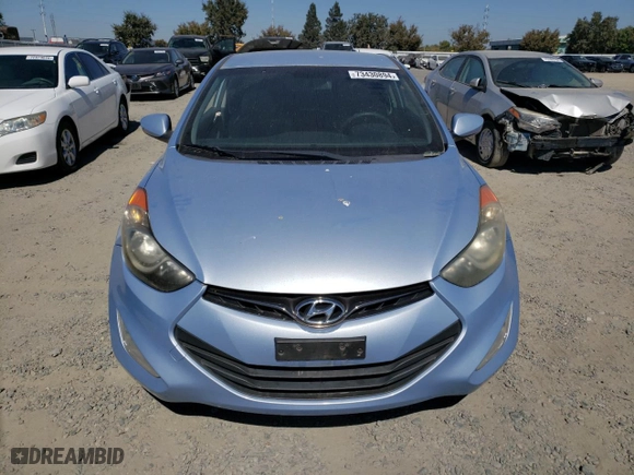 2013 Hyundai Elantra Coupe GS PZEV with VIN KMHDH6AE7DU000272, listed as a Copart auction lot 73430894 with 73,333 mi miles and Salvage Title. Bid and sale history available at carsss.com. Image 5.