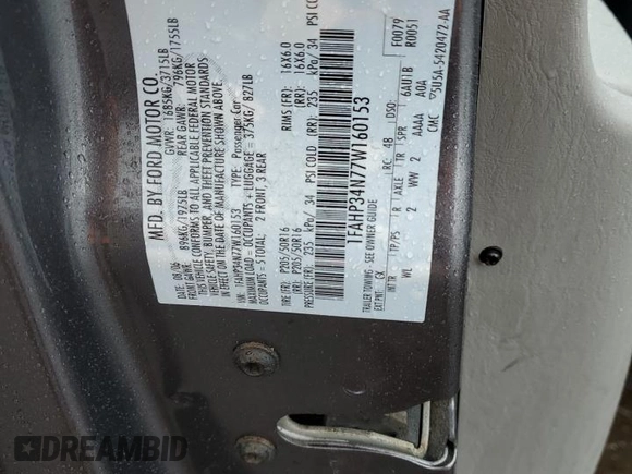2007 Ford Focus S с VIN 1FAHP34N77W160153, выставлен на аукционе Copart как лот 55801165 с пробегом 89 521 миль миль и На запчасти • Non repairable. История ставок и продаж доступна на DreamBid. Изображение 12.