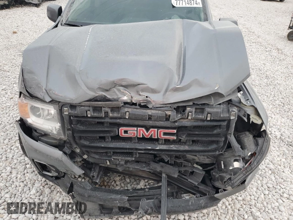 2022 GMC Canyon 2WD Elevation with VIN 1GTG5CEN0N1284916, listed as a Copart auction lot 77714874 with 0 mi miles and Salvage Title. Bid and sale history available at carsss.com. Image 12.