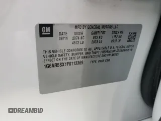 2015 Cadillac CTS Luxury RWD with VIN 1G6AR5SX1F0113369, listed as a Copart auction lot 68702294 with 56,895 mi miles and Salvage Title. Bid and sale history available at DreamBid. Image 12.
