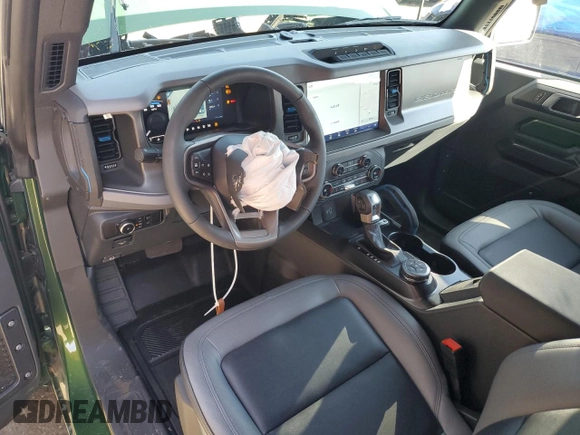 2024 Ford Bronco Black Diamond with VIN 1FMDE1APXRLB43999, listed as a Copart auction lot 52414555 with 3,902 mi miles and Salvage title. Bid and sale history available at DreamBid. Image 8.