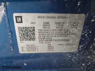 2018 Chevrolet Silverado 1500 LT with VIN 1GCVKRECXJZ202283, listed as a IAAI auction lot 41363873 with 86,955 mi miles. Bid and sale history available at carsss.com. Image 9.